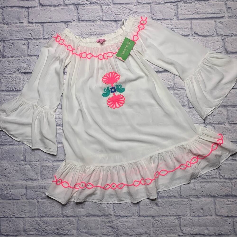 Lilly Pulitzer Nemo Cover Up in Resort White, Embroidered!